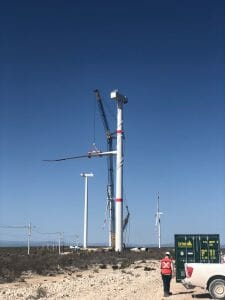 instalación de las turbinas